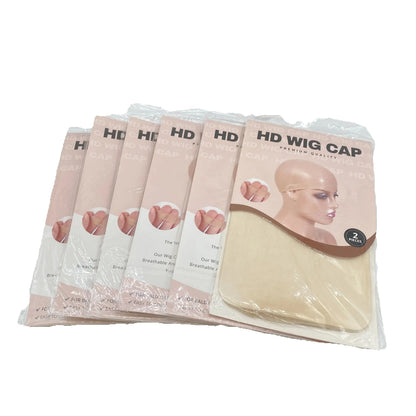 HD Transparent Thin Wig Caps 24-Pack – Invisible Sheer Wig Cap for HD Wigs & Accessories