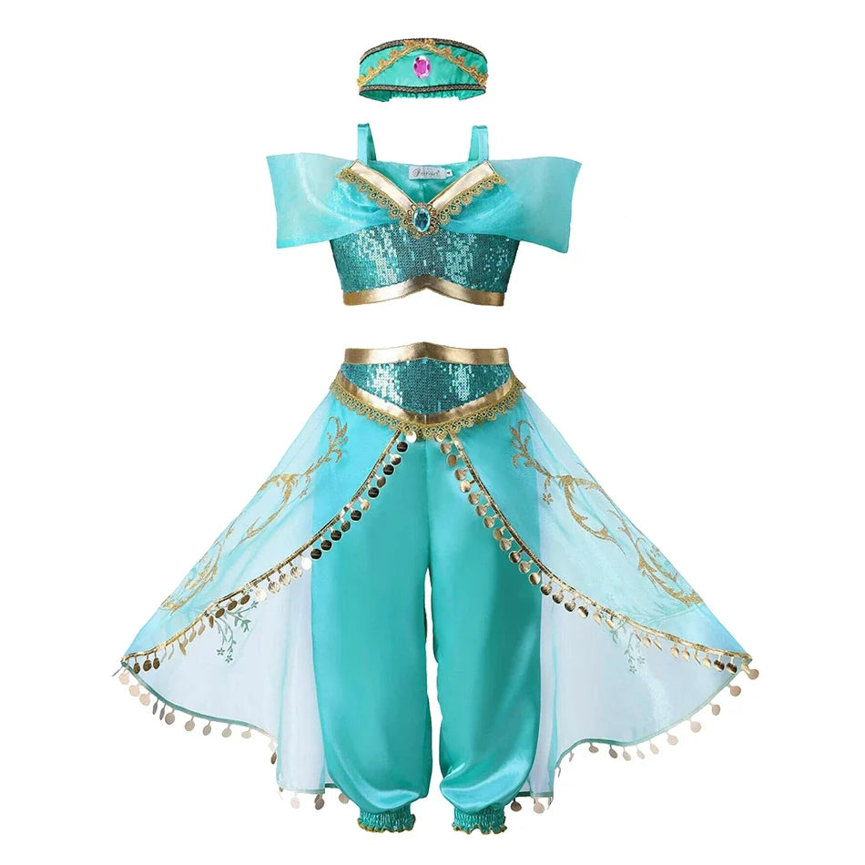 2026 Girls Princess Costume Dress - Elsa, Anna, Snow White, Aurora, Moana, Rapunzel, Mermaid & Belle Carnival Cosplay Party Outfit
