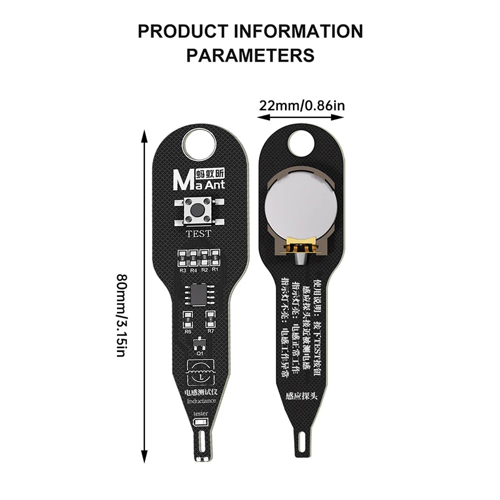 M093 Inductance Tester – Motherboard Coil & Inductor Detector Repair Tool for Quick Electromagnetic Fault Checking on PC Boards