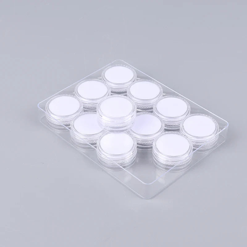 Transparent Round Gemstone Display Box – Jewelry, Gems, Loose Diamond Storage Container with Lid