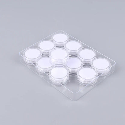 Transparent Round Gemstone Display Box – Jewelry, Gems, Loose Diamond Storage Container with Lid