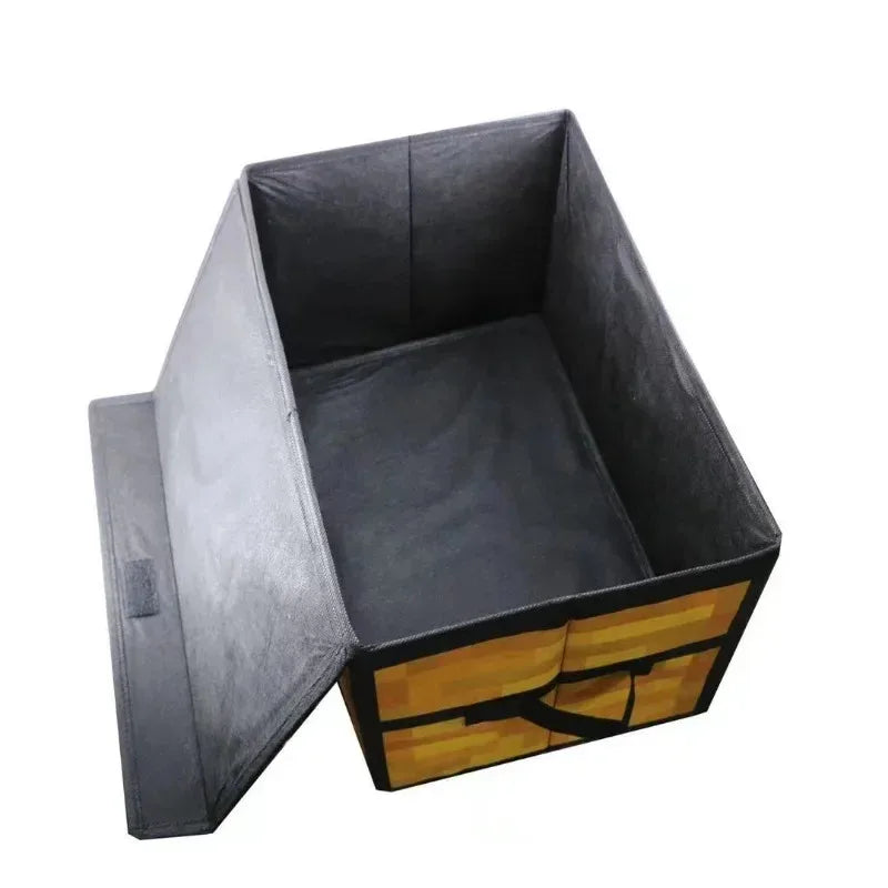 Minecraft-Inspired Large Chest Storage Box – Foldable Dustproof Organizer for Clothes, Blankets & Home Decor