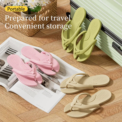 Lightweight Foldable Travel Slippers for Men & Women – Portable Disposable Shower Shoes for Business Trips & Travel Comfort