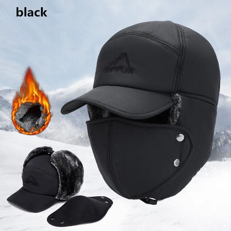 Winter Thickened Faux Fur Baseball Hat – Men’s & Women’s Skiing, Fishing, and Outdoor Cold Weather Hat