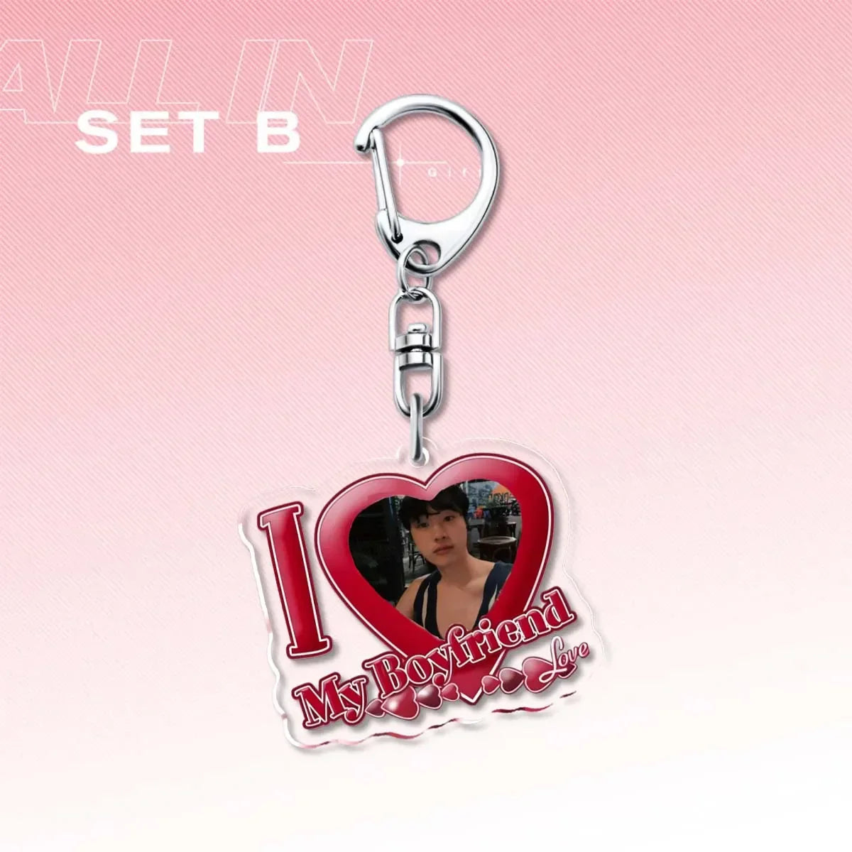 Couple Keychain Set – Custom “I Love My Boyfriend/Girlfriend” Keychains, Valentine’s Gift for Him & Her