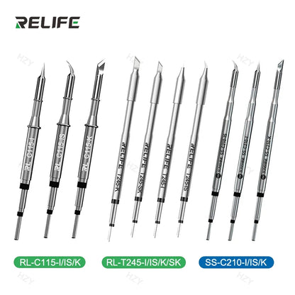 RELIFE Super Fine Soldering Tips C210 C245 C115 – Professional Iron Tips for GVM T210 T115 Stations