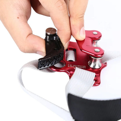 Outdoor SRT Foot Ascender with Pedal Belt – Left/Right Rock Climbing Anti-Fall Rope Riser Gear