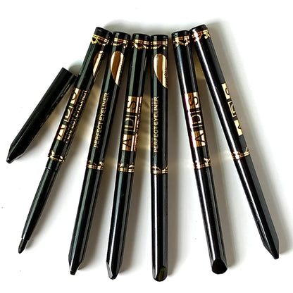 2pcs Waterproof Black & Brown Eyeliner Pencils – Smudge-Proof Long-Lasting High-Pigment Eye Makeup for Beginners