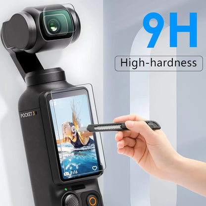 Tempered Glass Screen Protector for DJI OSMO Pocket 3 – 9H HD Anti-Scratch Lens Cover Accessory