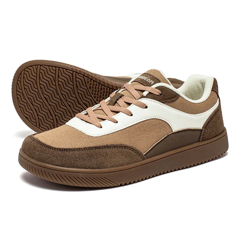 HOBIBEAR Unisex Wide Toe Sneakers — Minimalist Non-Slip Lace-Up Mesh Casual Shoes for Men & Women