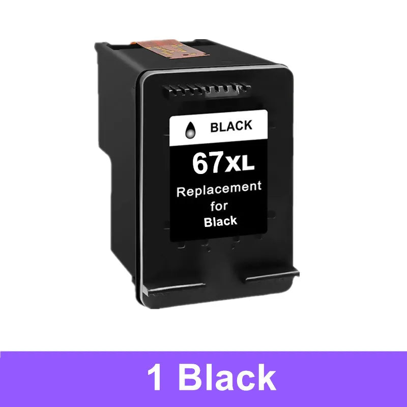 HP 67 / 67XL Compatible Ink Cartridge Set – Replacement High Yield Ink for HP DeskJet 1225, 2732, 2752, 2755, 4158 & ENVY 6052 Printers