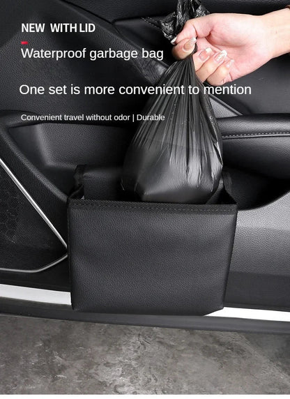 Car Trash Can & Storage Bag — Foldable Hanging Seat Back Organizer for Car Door & Interior Storage