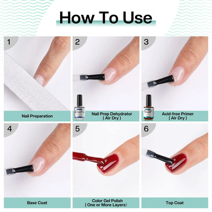 Morovan Natural Nail Dehydrator & Acid-Free Primer – For Acrylic & Gel Nails, UV Gel Nail Primer