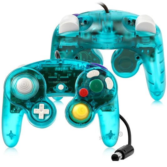 Transparent Wired Game Controller for GameCube NGC – Replacement Handheld Joystick for Video Game Console