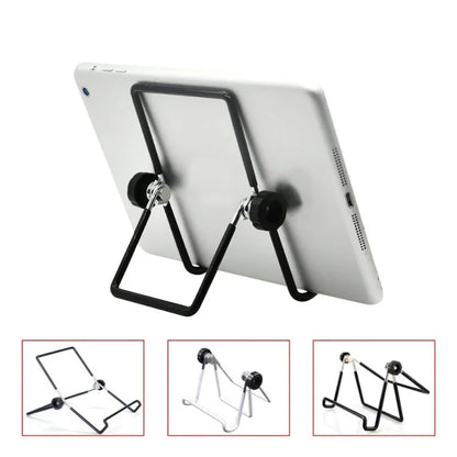 Portable Metal Tablet and Phone Stand - Foldable Desk Mount, Flexible for iPad, iPhone, Samsung, Huawei - Universal for Work, Home and Travel