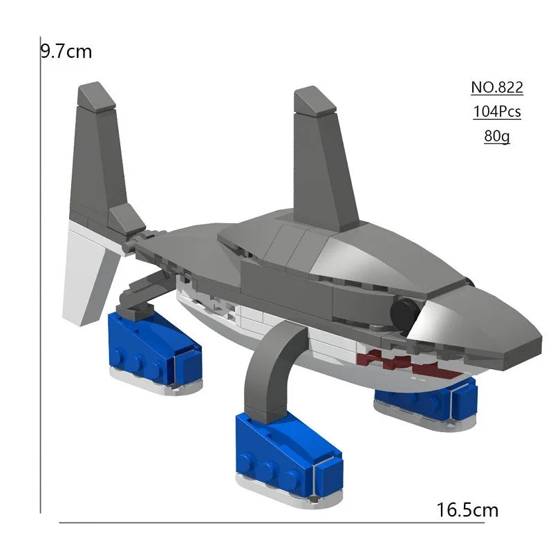 2025 New Tung Tung Sahur Tralalero Building Block Toy – Shark Blind Box Collectible Toy for Kids