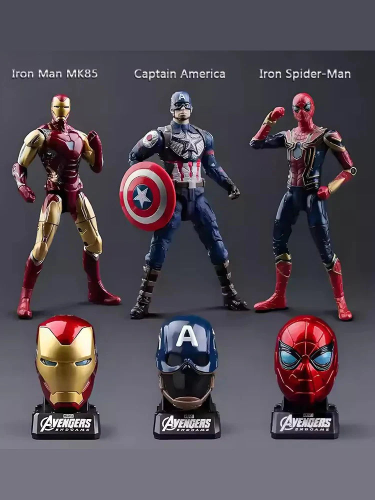 Marvel Iron Man Head Shaped Action Figure – Deformable Toy with Spider-Man Joints, Mobile Model Doll for Kids’ Educational Play