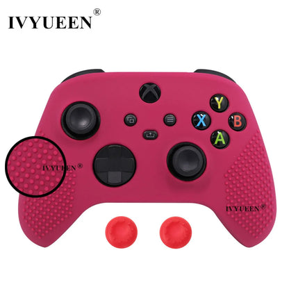 IVYUEEN MixColor Protective Silicone Case for Xbox Series S/X Controller — Thumbstick Grip Caps & Gamepad Cover
