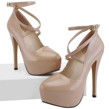 Women’s Platform Stiletto Pumps – Sexy Slingback High Heels for Party, Wedding & Banquet