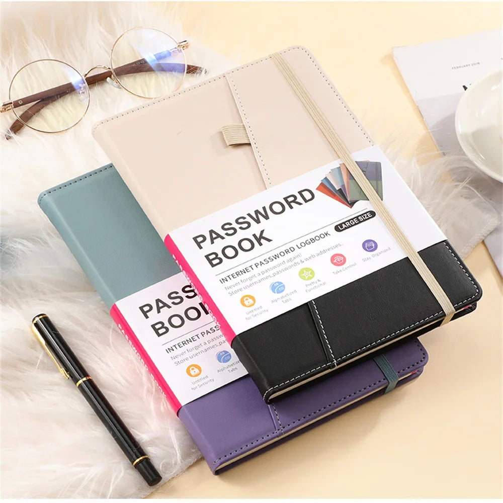 A5 Password Keeper Notebook with Alphabetical Tabs – Internet Login Organizer for Computer & Website Addresses
