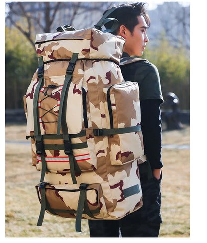 130L Hiking & Camping Backpack - Large Molle Trekking Rucksack for Men, Outdoor Travel & Sports Bag