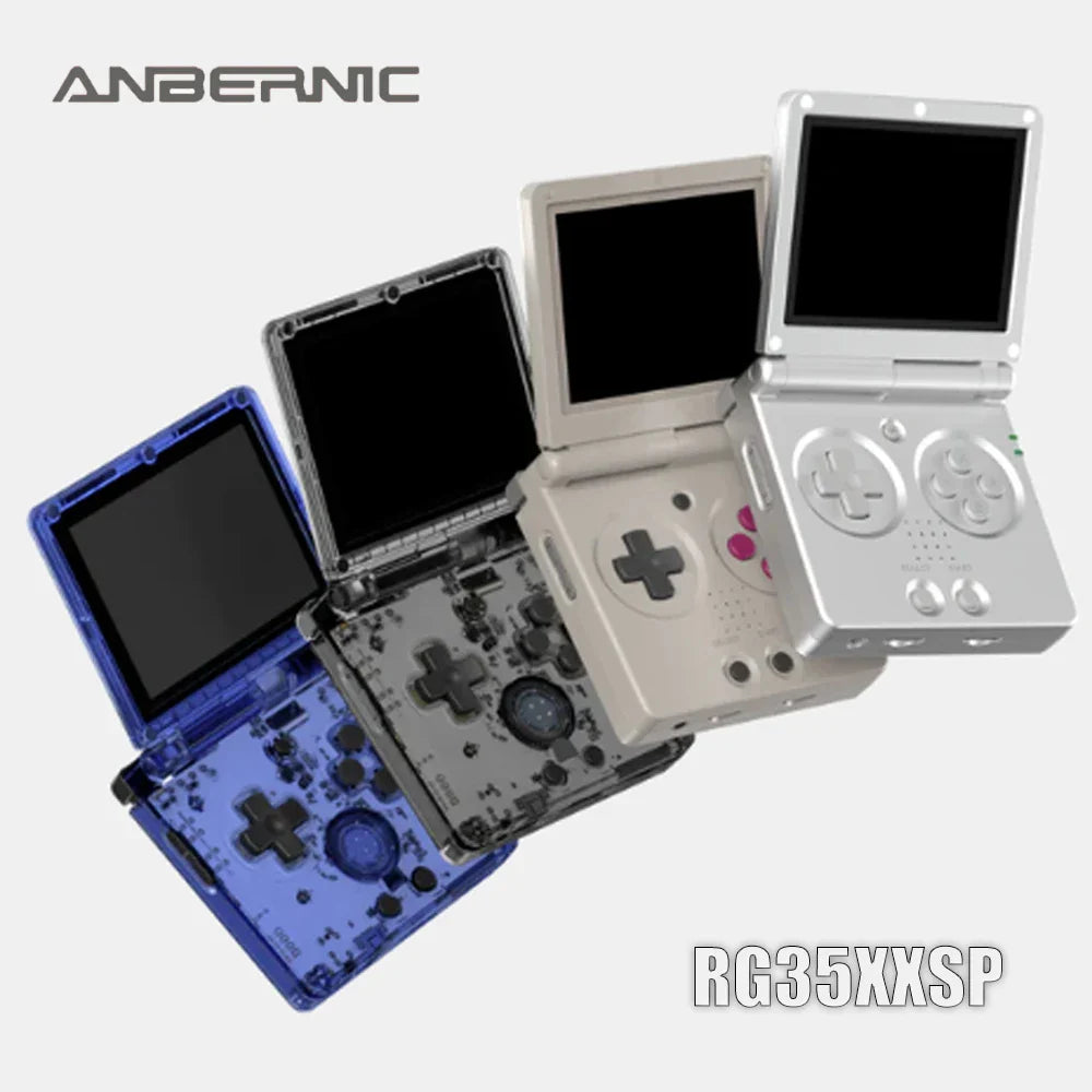 ANBERNIC RG35XXSP Retro Handheld Game Console – 3.5'' IPS Screen, 3300mAh Battery, HDMI Out, Bluetooth 4.2, 5K Games