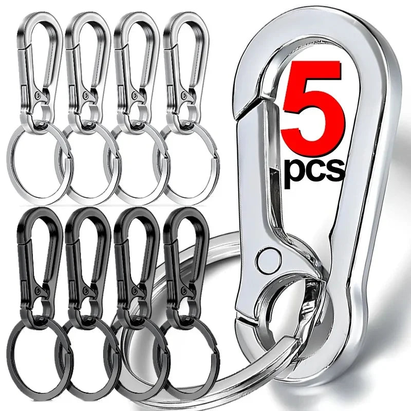 1/5PCS Metal Gourd Buckle Keychain – Strong Carabiner Climbing Hook for Car Keys & Vintage Accessories