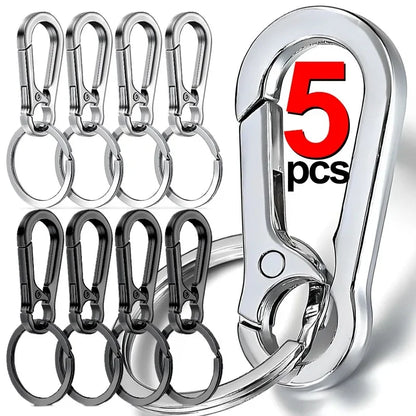 1/5PCS Metal Gourd Buckle Keychain – Strong Carabiner Climbing Hook for Car Keys & Vintage Accessories