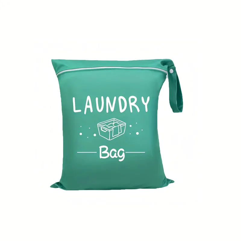 Waterproof Travel Laundry Bag – Large Capacity Portable Handheld Wash Bag, Zipper Oxford Cloth Storage for Clothing & Exercise Gear