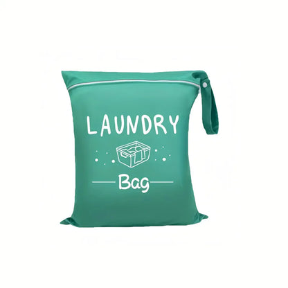 Waterproof Travel Laundry Bag – Large Capacity Portable Handheld Wash Bag, Zipper Oxford Cloth Storage for Clothing & Exercise Gear