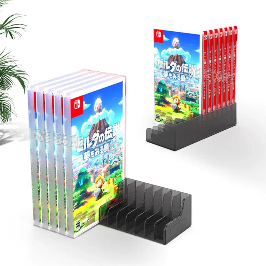 12-Slot Game Card Storage Case for Nintendo Switch OLED/Lite – SD & Game Disk Holder Stand