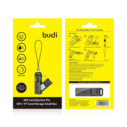 5pcs Multi-Function SIM & TF Card Storage Box with Ejector Pin & Lanyard — Anti-Lost MicroSD Holder