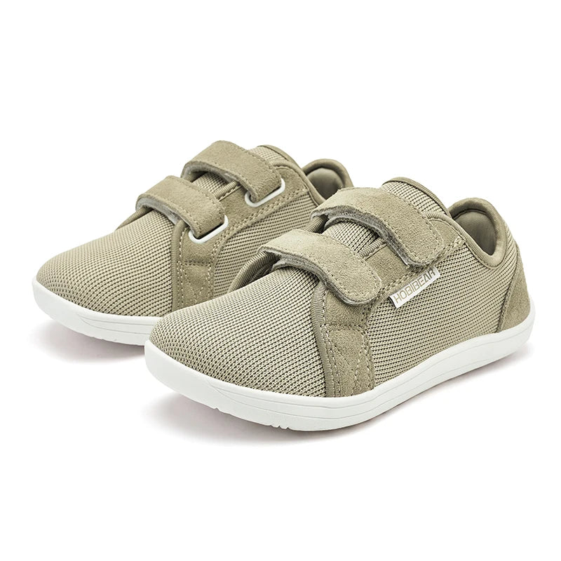 HOBIBEAR Kids Barefoot Sneakers – Lightweight Breathable Mesh Shoes with Hook & Loop, Wide Toe for Toddlers & Kids