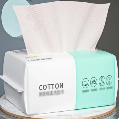 100pcs Reusable Thickened Face Towels – Soft Cotton Makeup Remover Pads