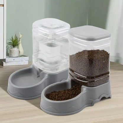 3.8L Automatic Pet Feeder & Water Fountain – Large Cat & Dog Food Dispenser