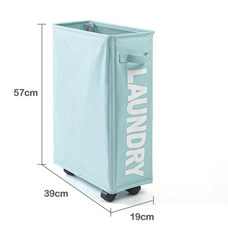 Large Capacity Laundry Basket with Wheels — Foldable Waterproof Storage Bag for Clothes, Yoga Mats, and Multifunctional Use