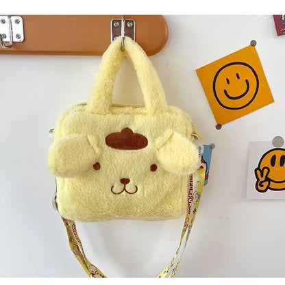 Sanrio Kawaii Plush Bag – Kuromi, Cinnamoroll & My Melody Cosmetic & Travel Handbag for Girls