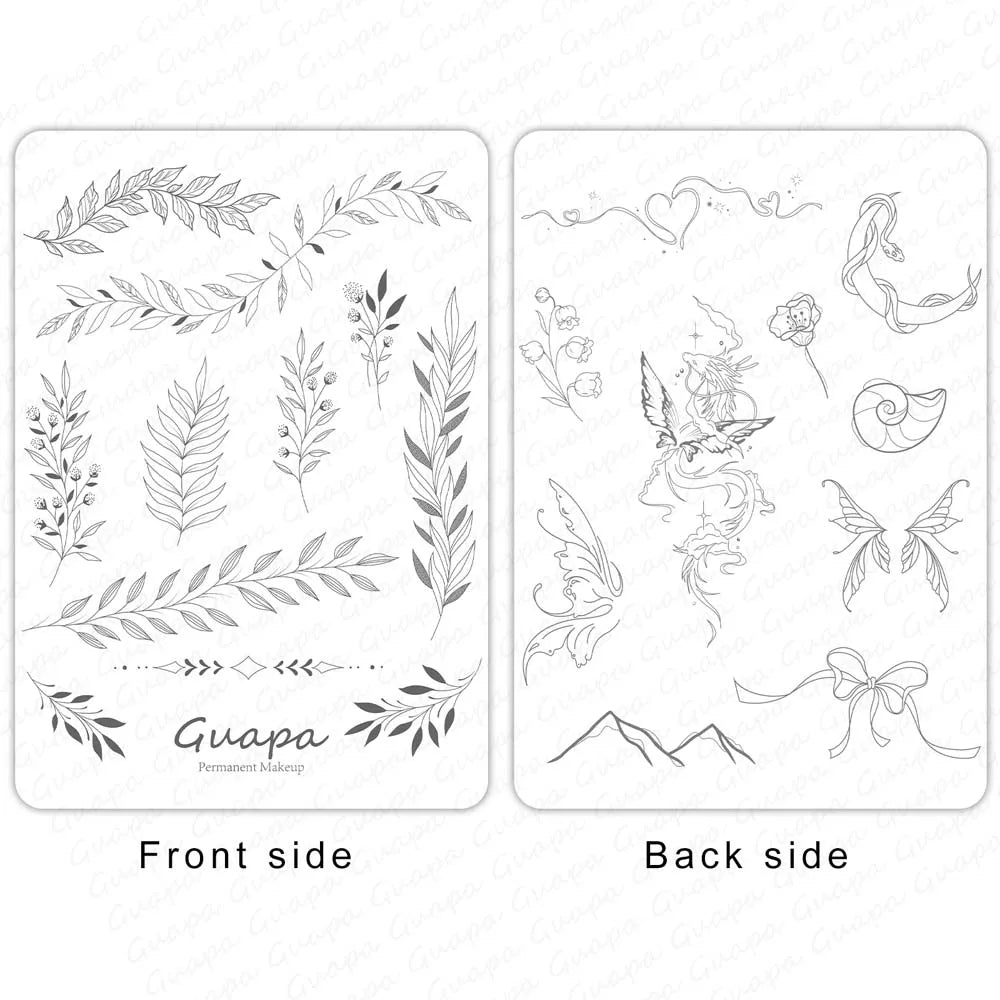 Silicone Practice Skin for Permanent Makeup — Double-Sided Latex Sheet with Brows Design for Hair Stroke Training