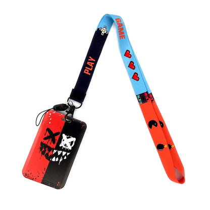 Vintage Tape ID Card Holder with Hanging Rope – Mobile Phone & Chest Card Lanyard