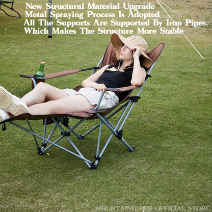 MOUNTAINHIKER 4-Speed Adjustable Folding Lounge Chair – Ultra-Light Portable Camping & Fishing Chair
