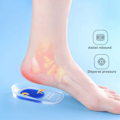 Medical Silicone Heel Protector Insoles – Inserts for Heel Spur Relief, Plantar Fasciitis Pain & Pressure Reduction