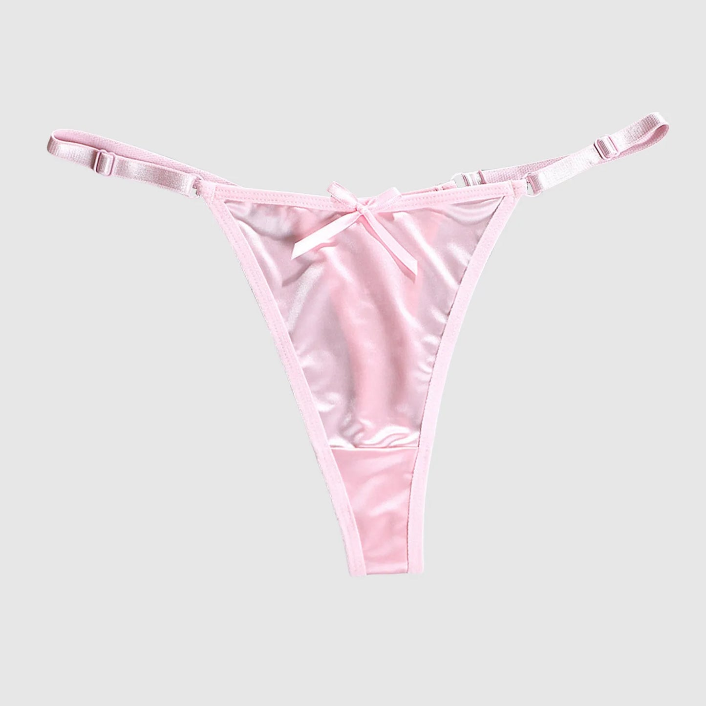 Low-Waisted T-Back Thong — Sexy Adjustable Strap Seamless Panty for Women, Erotic Lingerie Pure Desire