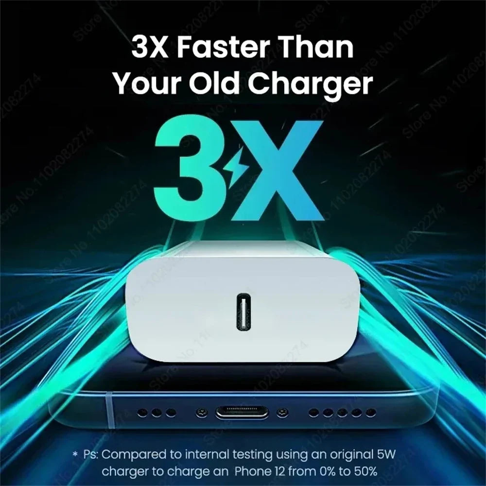 PD 40W Fast Charger - USB-C Charging Cable for iPhone 16/15/14/13/12/11 Pro Max, Plus & iPad Air
