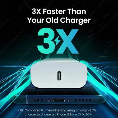 PD 40W Fast Charger - USB-C Charging Cable for iPhone 16/15/14/13/12/11 Pro Max, Plus & iPad Air