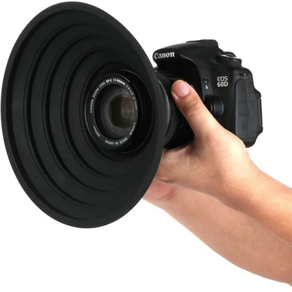 Silicone Foldable Reversible Lens Hood – Anti-Reflective Camera Shade for 53mm–72mm & 73mm–88mm Lenses