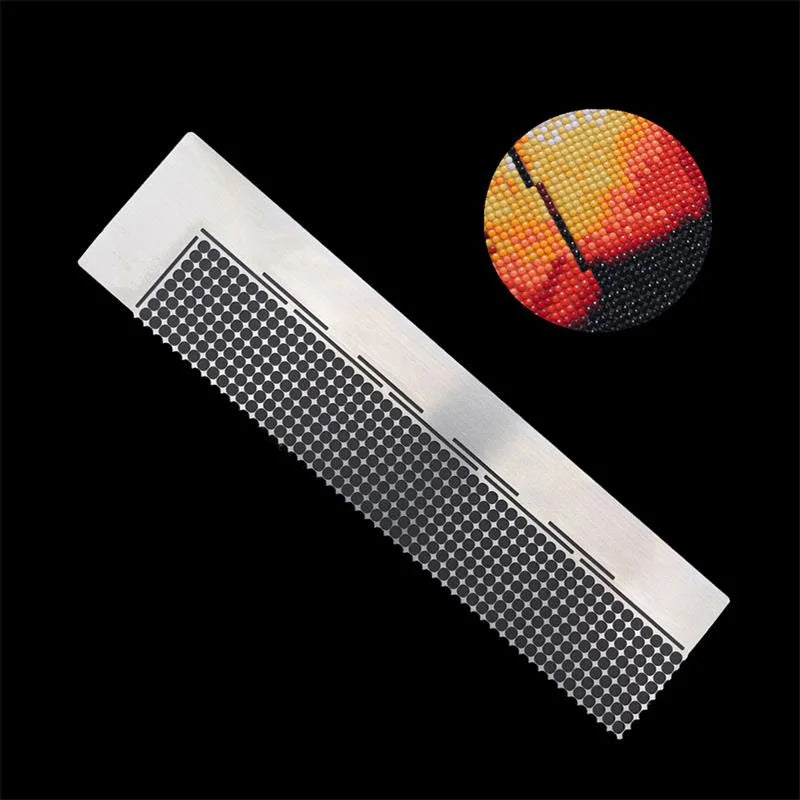 Practical 5D DIY Diamond Painting Ruler: Point Drill Cross Stitch Net Rule for Diamond Embroidery - Craft Accessories