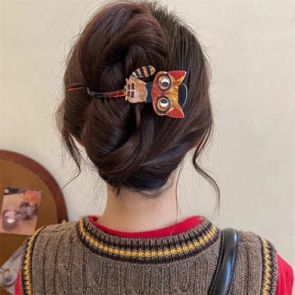 Cute Cartoon Cat Hair Clips — Acrylic Twist Claw Barrettes & Hairpins for Girls and Women