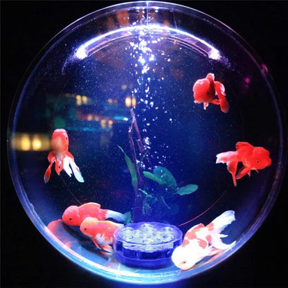 10LED RGB Submersible LED Light – Battery Operated Underwater Night Lamp for Pool, Garden, Wedding & Vase Decorations