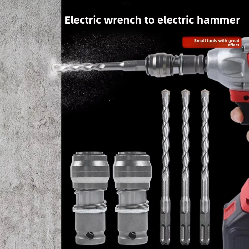 High Power Electric Hammer Conversion Adapter – Lightweight Square Interface Converter Tool for Impact Drill & Construction Use