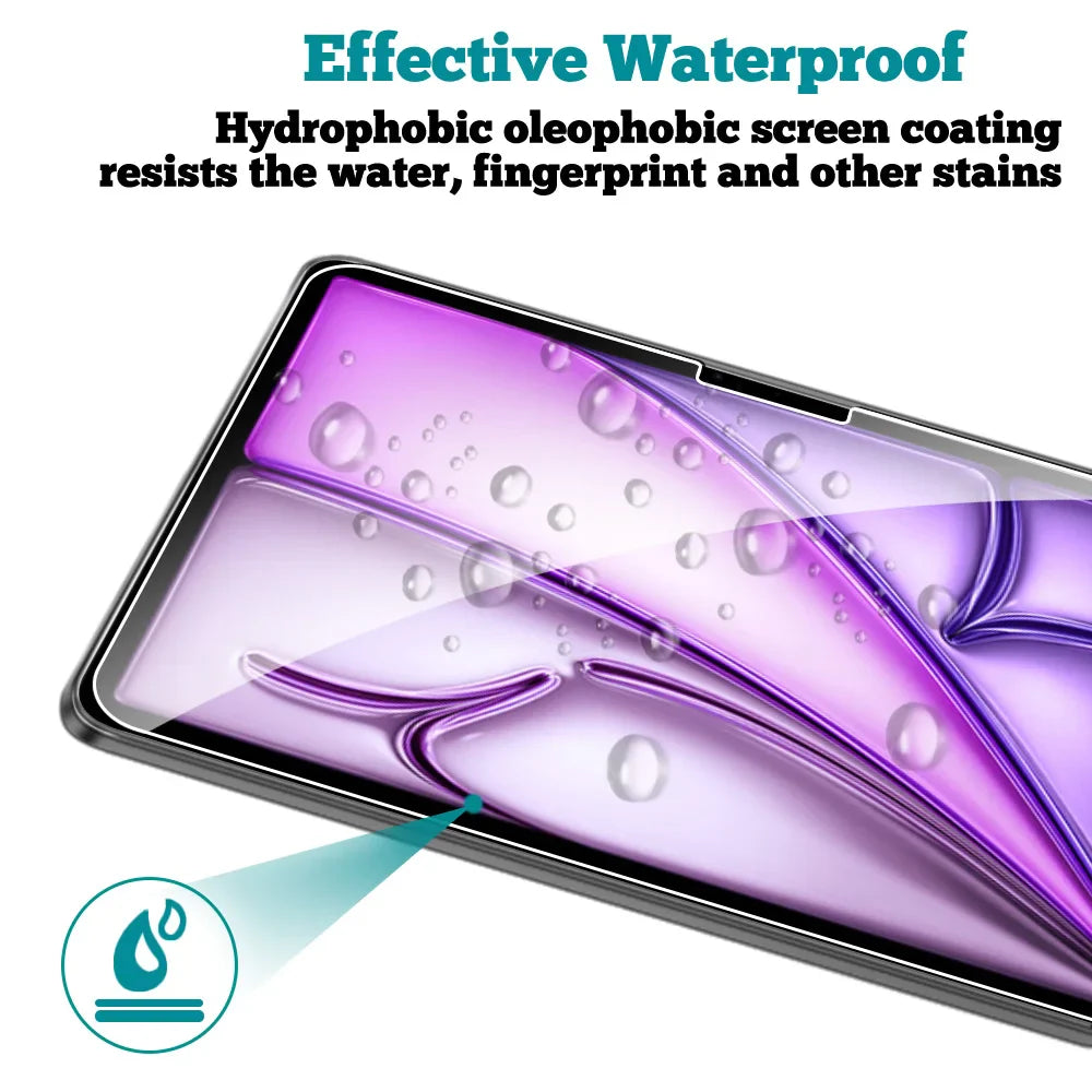 2-Pack Tempered Glass Screen Protector for iPad Pro & Air 12.9"/13"/11" — Compatible with M2/M3/M4/M5 (2024–2025)